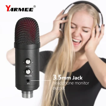 Profesionālās Kondensatoru USB Mikrofons Ar Statīvu Klēpjdatoru Karaoke Dziedāšana Straumēšanas Spēļu Podcast Studio Ierakstu Mikrofon