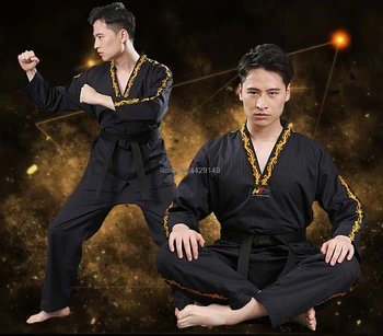 Profesionālās Pieaugušo Bērnu Taekwondo Uzvalku ar garām Piedurknēm Vīriešiem, Sievietēm, Tae kwon do Apģērbu, Karatē Apmācības Drēbes Ķīnas Dragon