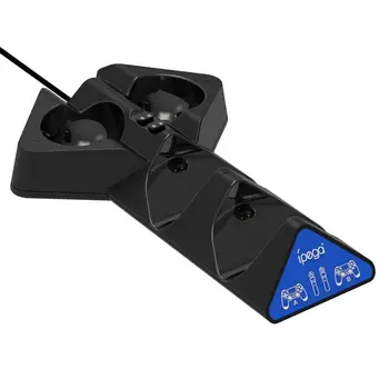 PS4 Pārvietot Kustības VR PSVR LED Kursorsviru USB Lādētāju Stāvēt Kontrolieris Uzlādes Doks PS VR Pārvietot PS 4 Dualshock 4/Slim/Pro Gamepad