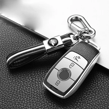 PU+TPU Auto Atslēgu Gadījumā, Mercedes Benz ECGMRS Klases 204 212 216 VZD SLK GLK CLK E300 AMG Tālvadības Pults Keychain Auto Piederumi