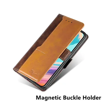 PU ādas magnētisko sprādzes telefonu gadījumā kartes slots turētājs maksts, par Alcatel 3X 2019/Alcatel 3LX 2019/Alcatel 3 2019 segtu stāvēt