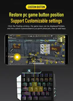 PUBG Spēļu Tastatūra, Pele Pārveidotājs Plug And Play Bluetooth 5.0 Adapteri Mobilo Gamepad Kontrolieris IOS Android Tālruni Ar DATORU,