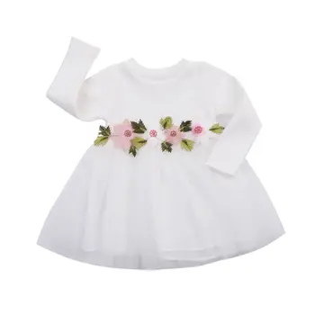 Pudcoco 3Colors-1gb Baby Meitenes Saģērbt Cute Ziedu Dzimšanas dienas svinības Princese Grezna Balles Kleita 3M-3Y