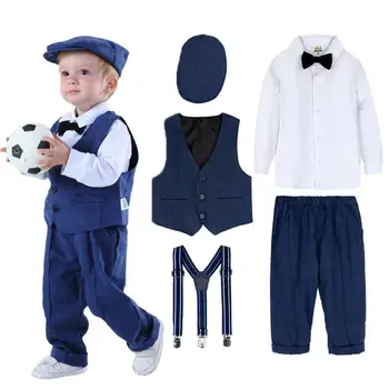 Puika Dzimšanas Dienu Formālu Uzvalku Bērniem, Kāzu Apģērbs Toddler Kristību Zeķu Kopumā Zīdaiņu Lieldienu Fotogrāfija Apģērbu Komplekts