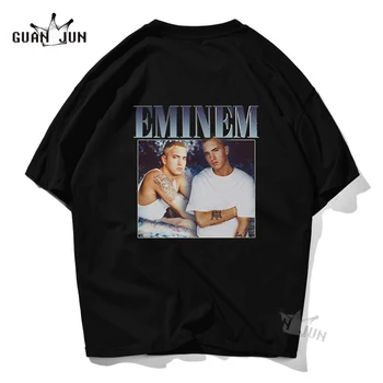 Punk Gothic Vīriešu T Harajuku Atdzist Unisex Vates Melns T Krekls ar Īsām Piedurknēm, Eminem Vasaras Vintage T-Krekls Topi Streetwear