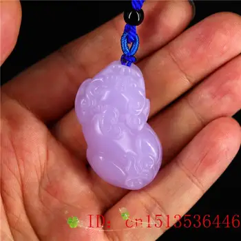 Purple Jade Pixiu Kulons Dabas Kaklarota, par Šarmu Ķīnas Cirsts Amuletu, Dāvanas Vīriešiem, Modes Jadeite Sieviešu Rotaslietas