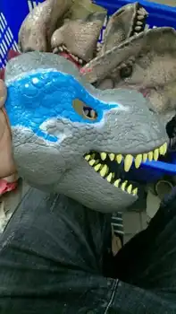 Puse lateksa Masku Halloween Karnevāls Dāvanu Velociraptor Maska T-Rex Dinozaura Maska Dzīvnieku Cosplay Kostīmi Maskas Aksesuāri Bērniem pieaugušajiem