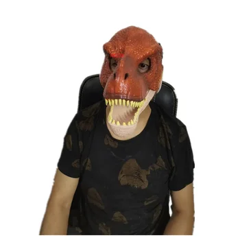 Puse lateksa Masku Halloween Karnevāls Dāvanu Velociraptor Maska T-Rex Dinozaura Maska Dzīvnieku Cosplay Kostīmi Maskas Aksesuāri Bērniem pieaugušajiem