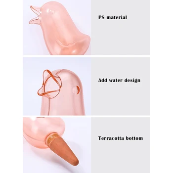 Putnu Formas Pilienveida Laistīšanas Caurspīdīgu Ziedu Tējkanna Automātiskās Laistīšanas Pudeles, Plastmasas Dripper Augu P7Ding