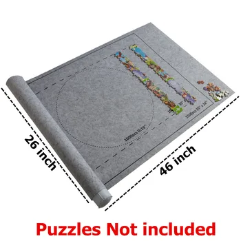 Puzles Paklājiņš Jigsaw Roll Jutu, Spēlēt Mat Mat Liels, Lai Līdz 1500 Gabalu Puzzle Piederumi Portatīvo Ceļojumu Lien Mat Bērnu Rotaļlietas