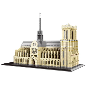 PZX 9923 Pasaules Arhitektūras Francija Notre Dame de Paris 3D Modelis DIY Mini Dimanta Bloki, Ķieģeļi Celtniecības Rotaļlieta Bērniem, kas nav Kaste
