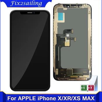 Pārbaudīta iPhone X OLED LCD Displejs Priekš IPhone XS MAX XR Incell LCD skārienekrānu, Digitizer Nomaiņa Montāžas Detaļas OEM OLED