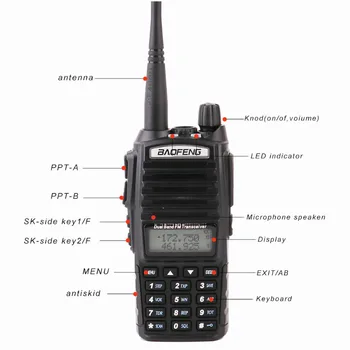 Pārdošanā 2gab auto walkie radioraidītāji un uztvērēji, kas ar FM Vox mobilā cb radio uhf skeneris policijas walky talky profesionālās baofeng uv-82 uv 82