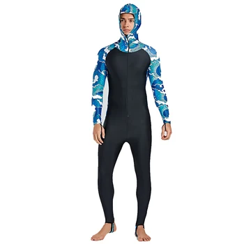 Pāris, peldkostīms kapuci pilna ķermeņa wetsuit, Likra sauļošanās ātri žāvēšanas garām piedurknēm, garās dāmas, peldkostīmi vīriešu sērfošanu uzvalks