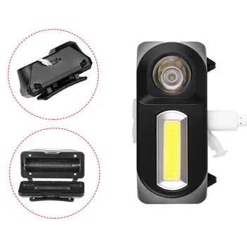 Pārnēsājams Mini XPE+COB LED Lukturis USB Lādējamu Lukturīti Laternu Q5 Galvas Lampas Lāpu Āra Kempings Lukturu Lampiņu