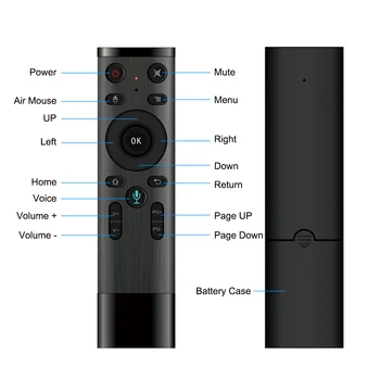 Q5 Balss Tālvadības Lidot Gaisa Pele 2,4 GHz Bezvadu Google Mikrofonu, Tālvadības pults ar Žiroskopu Android TV Box T9/X96 mini