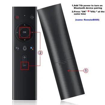 Q8 Bluetooth Balss Tālvadības Bezvadu AI Balss, kas Peld Vāveres, Peles TV Box Set-Top Box Tālvadības pults Gaisa Pele, Tālvadības TV