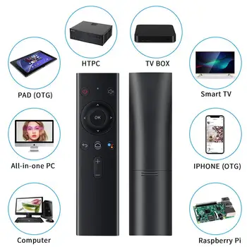 Q8 Bluetooth Balss Tālvadības Bezvadu AI Balss, kas Peld Vāveres, Peles TV Box Set-Top Box Tālvadības pults Gaisa Pele, Tālvadības TV