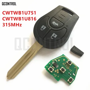 QCONTROL Auto Remote Key Fit NISSAN CWTWB1U751 vai CWTWB1U816 Martā Qashqai Saulains Sylphy Tiida X-Trail Negodīgi 315MHz