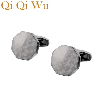 Qi Qi Wu Lāzera Modelis Kreklu, aproču pogas Vīriešiem Rotaslietu Zīmola Kāzu Līgavainis Metāla Pogas Vara Aproces Iinks Mens Pasūtījuma Dāvanas