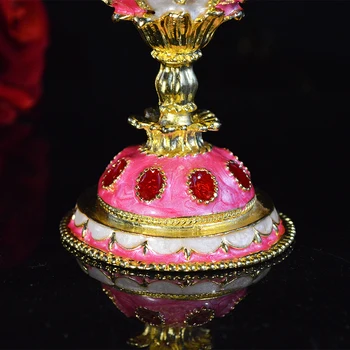 Qifu Rokdarbu rozā krāsu Luksusa rotaslietas kastes un iepakojums