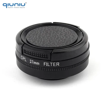 QIUNIU 37mm CPL Filtru ar aizsargvāciņu Apļveida Formas Polarizatoru Objektīva Filtru GoPro Hero 3 3+ 4 Action Camera