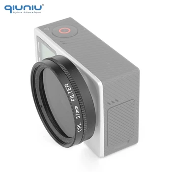 QIUNIU 37mm CPL Filtru ar aizsargvāciņu Apļveida Formas Polarizatoru Objektīva Filtru GoPro Hero 3 3+ 4 Action Camera