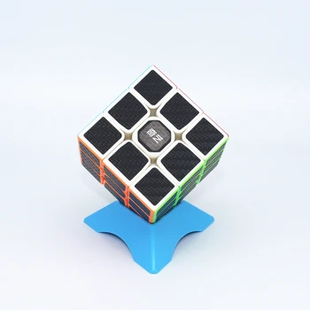 QiYi Burvju kubi 3x3x3 Oglekļa Šķiedras Uzlīme cube Qiyi 3x3x3 Ātrums cube Oglekļa Šķiedras Uzlīme 3*3*3 Puzzle cubo magico Spēli klucīši