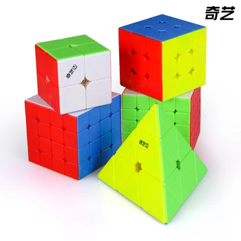 Qiyi DV Sērijas Magnētiskais 2x2 3x3 4x4 5x5 jinzita Mofangge Magic cube rotaļlietas Twisty Ātrums Piramīdas Magnētisko Cubo Magico Ātrums Puzzle