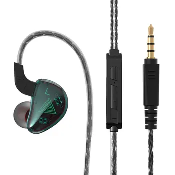 QKZ AK9 Trokšņa Slāpēšanas Smago Bass Earbuds 3,5 mm Vadu Metāla Austiņas Sporta Hifi Mūzika Austiņas Mobilo Telefonu