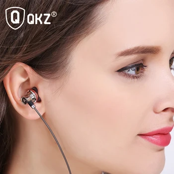 QKZ KD3 Austiņas In-Ear Austiņas Vara Audio Vadu Stereo Bass Skaņas Austiņas Metāla Ar Mic 3.5 mm Jack Earbuds audifonos