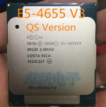 QS versija E5-4655 V3 Oriģinālā Intel Xeon E5-4655V3 2.90 GHz 6-core 30MB LGA2011-3 E5 4655 V3 Procesors bezmaksas piegāde