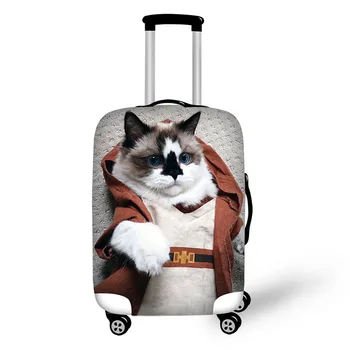 Queen stilā kaķis izdrukas vāks čemodāns, nepievelk putekļus, vienkrāsainu Ceļojumu Bagāžas Pārsegs, kas piemērots 18-30inch koferis