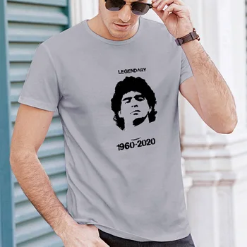 R. I. P Leģenda Djego Maradona, T-Kreklu Veltījums 10 Dievu Ikdienas Īsās Piedurknes O-veida kakla Drukāt Streetwear Futbola Tshirt Vīriešu Apģērbs