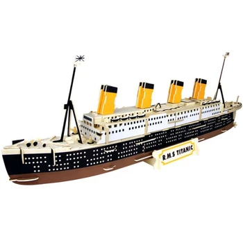R. M. S Titānika Koka imitācijas super transporta jahtu buru kuģa modelis diy saliktas rotaļlietas koka kruīza karakuģis buru laivu dāvanu