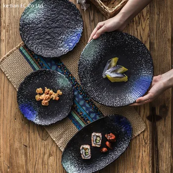 Radošas personības, Japāņu keramikas galda piederumi Mājsaimniecības trauku uzkodu paplātes, Specialitāte, restorāns, suši trauku zivju plate