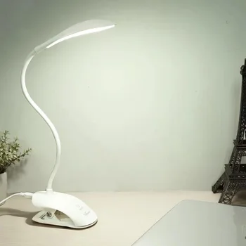 Radošu Jauno Eksotisko Lukturi Ar Touch 3 Režīmi LED Galda Lampa Klipu Lasīšanas Lampas Galda Lasījumā