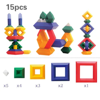 Radošuma Piramīdas Celtniecības Bloku Rotaļlietas Bērniem Izlūkošanas Sapnis Burvju Tornis Radoši Savienojot Kopā Gudrību Rotaļlieta Piramīda