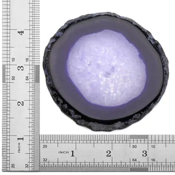 Radošā Agate Akmens Šķēle Nightlight Apdare-Krāsota Violeta Minerālu, Iežu Geode Druzy Šķēle LED Nakts, Galda, Galda Lampa, DA