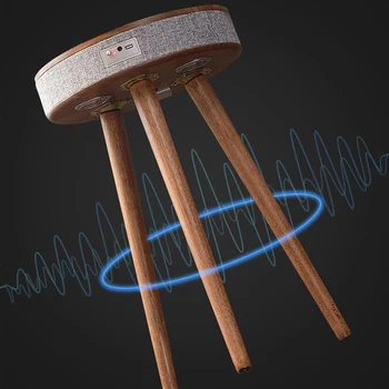 Radošā Kafijas galdiņš ar Smart Bluetooth Skaļruņu Mājas Istaba Bezvadu Induktīvās Uzlādes 3D Surround Balss Koka Tējas Galda