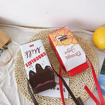 Radošā piena lodziņā sieviešu plecu somas, dizaineru cute augļu drukāt dāma messenger crossbody somas harajuku sieviešu mazās somiņas 2020