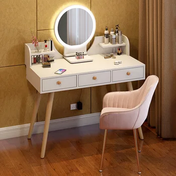 Radošā Spogulis Mesa Mēbeles, Guļamistabas tualetes galdiņš Guļamistaba Vienkāršu Kosmētiku, Tualetes Skapis ar Juvelieris Spogulis Undefined