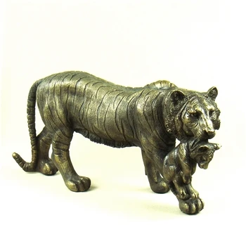 Radošā Tiger Skulptūru Roku Darbs Sveķu Tiger Cub Statuja Savvaļas Motherliness Mīlestības Mākslas Darbu, Dekoru Amatniecības Jaunums Rotājumu Klāt