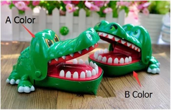 Radošā Vecāku bērnu mijiedarbību rotaļlietas zaļā Bite pirkstu aligators ekstrakcijas zobu klasiskās bērnu spēle praktiski joks, rotaļlietas
