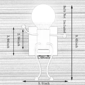 Radošā Čuguna Mākslas Retro Karikatūra Nelietis, Sienas Lampas Tējas Istaba Guļamistaba Ieejas Koridors Art Deco Gultas Lampa