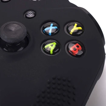Radzēm Silikona Vāciņš Ādas Gadījumā Microsoft Xbox One X & Xbox One S Kontrolieris x 1 ar Pro Īkšķi Satver 8 Gabali(Melns)