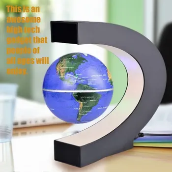 Rakstāmgalda Dekoru Mini Globe LED Elektronisko Antigravity Peldošās Pasaules Kartē Pasaulē Dzimšanas dienas Dāvanu Home Office Apdare