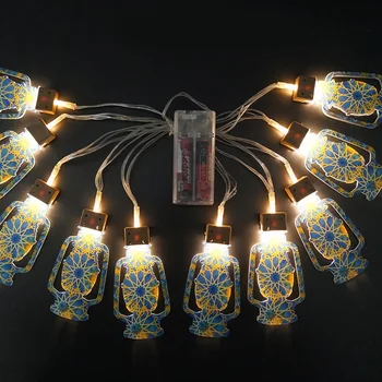 Ramadāna Dekoratīvi Laternu Koka Laternas Ar LED Gaismas Festivāla Laternu Happy Eid Ir 2021. Gaismas Apdare