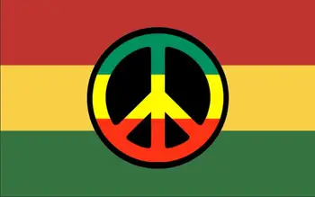 Rasta Miera Simbols Jamaikas Karogu, ar pielāgotu dāvanu 3x5ft poliestera karogu