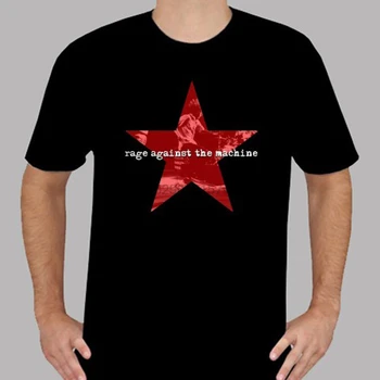 RATM Dusmas Pret Zvaigzne Logo Rokgrupa Vīriešiem, Melns T-Krekls, Izmērs S-3XL
